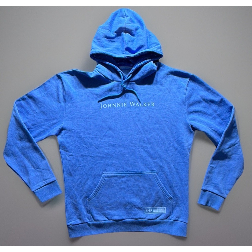 Johnnie Walker Logo Pullover Hoodie Sweatshirt. Blue Sz. XXL. 100% Cotton New
